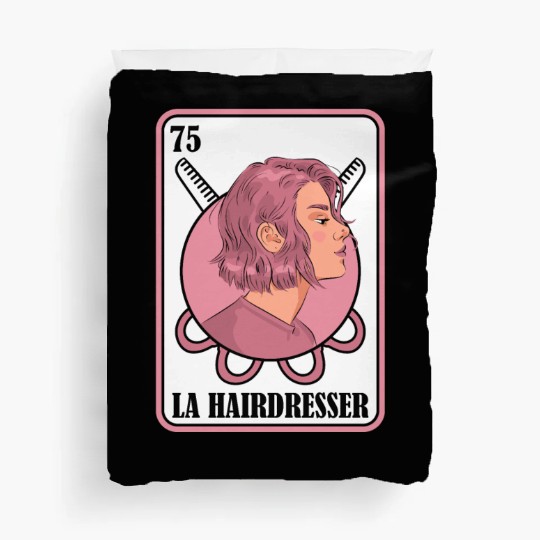 Hairdresser Hairstylist Card Duvet Covers