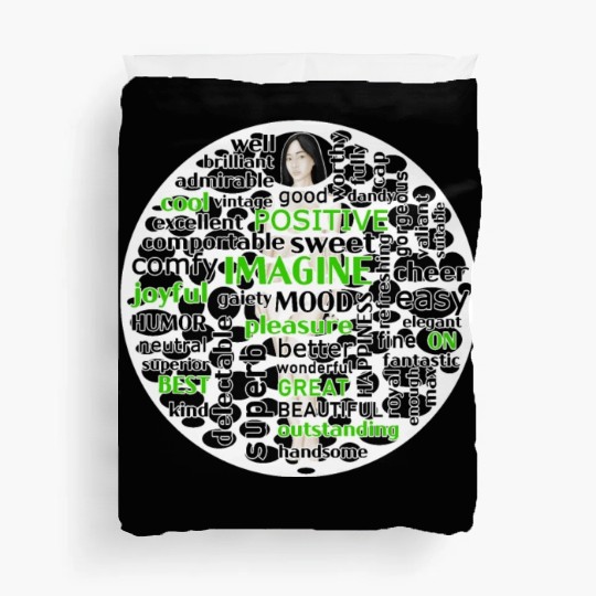 Illustration with Watchwords – Positive Words Duvet Covers