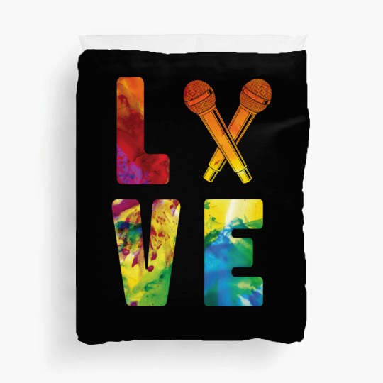 Karaoke Singer Microphone Vocalist Duvet Covers