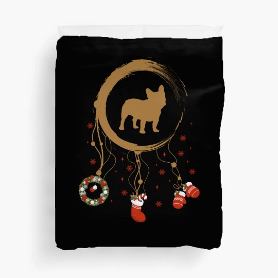 dog dreamcatcher Christmas French Bulldog Duvet Covers