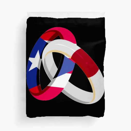 Puerto Rico Flag Japan Grown Ring Marriage Wedding Duvet Covers