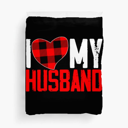 I Love My Hubby Valentines Day Marriage Cupid Love Duvet Covers