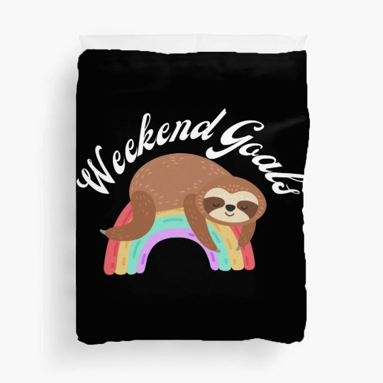 Sloth Rainbow Duvet Covers