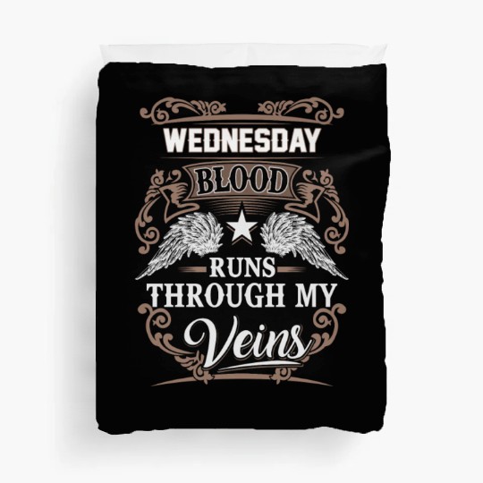 Wednesday Name Duvet Covers - Wednesday Blood Runs Thro