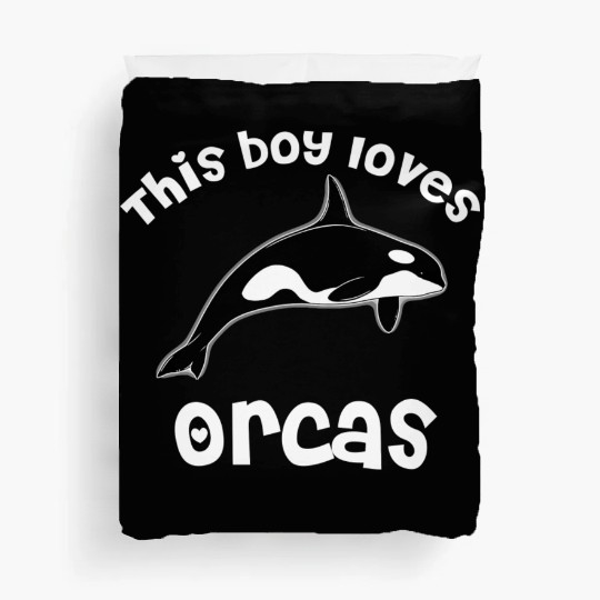 This Boy Loves Orcas Lover Funny Killer Whale Duvet Covers
