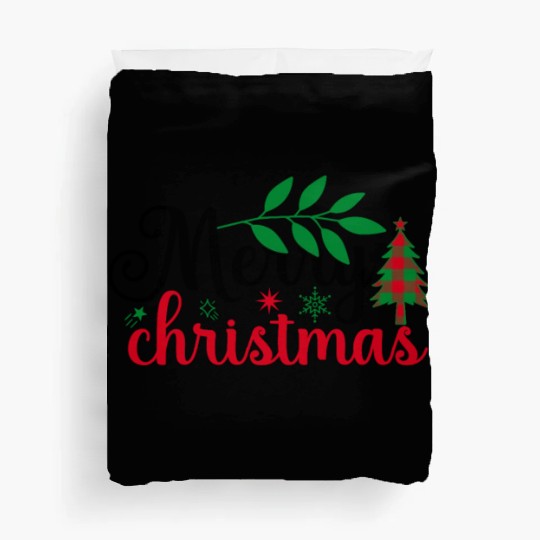Xmas Merry Christmas Buffalo Plaid Fir Tree Duvet Covers