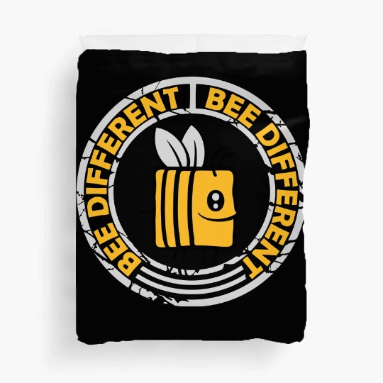bee different saying quote Duvet Covers