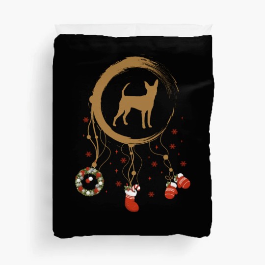 dog dreamcatcher Christmas Miniature Pinscher Duvet Covers