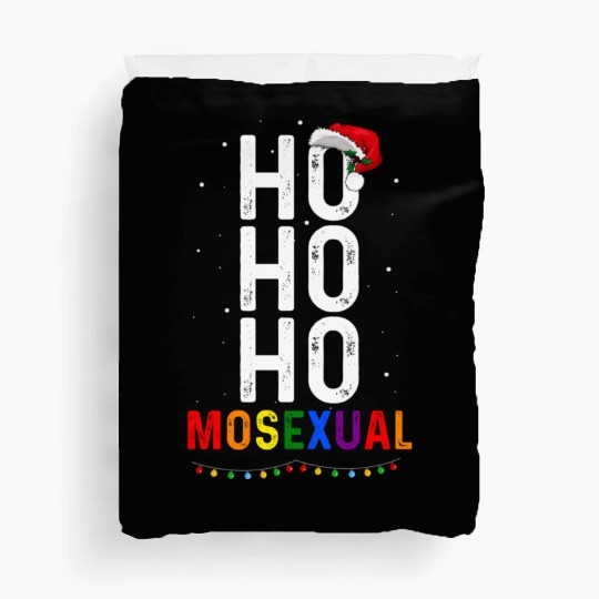 Ho Ho Ho Mosexual Gay Santa LGBT Pun Gay Christmas Duvet Covers
