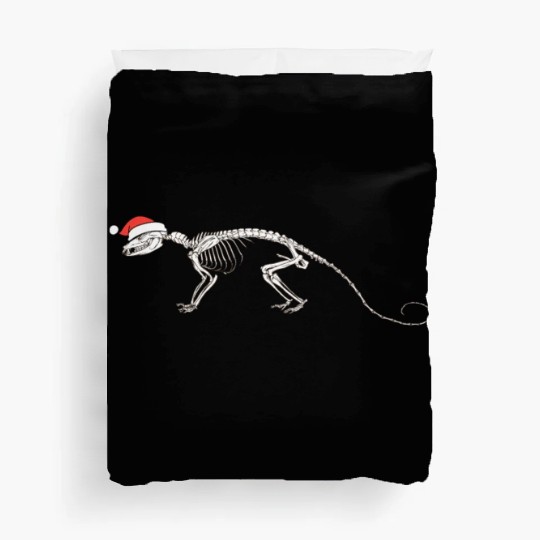 Opossum Christmas, Opossum Skeleton Duvet Covers