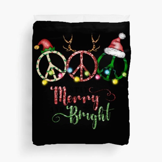 Xmas Christmas Stay Merry and Bright Duvet Covers
