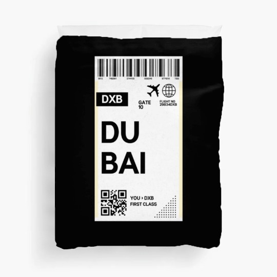 Destination Dubai Airport Travel pass Duvet Covers