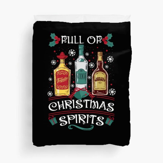 Christmas Tequila Vodka Whisky Lover Duvet Covers