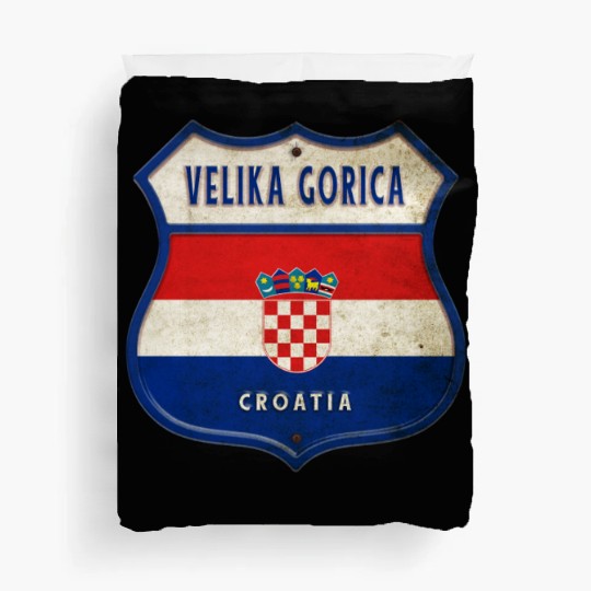 Velika Gorica Croatia flag coat of arms design Duvet Covers