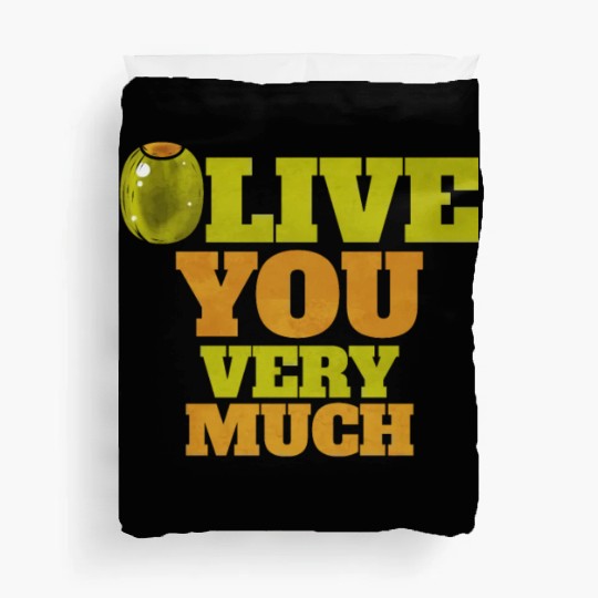 Olive I love You Very Much - Love Veggies Duvet Covers
