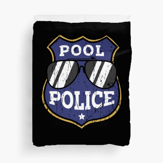 Pool Police - pool lifeguard Duvet Covers