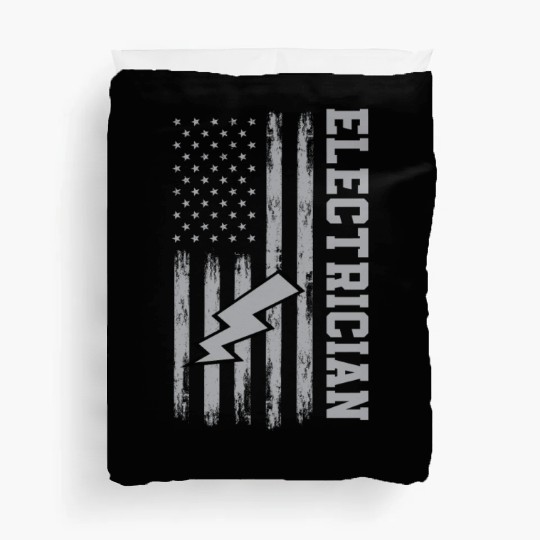 American Electrician Outfit USA Flag Duvet Covers