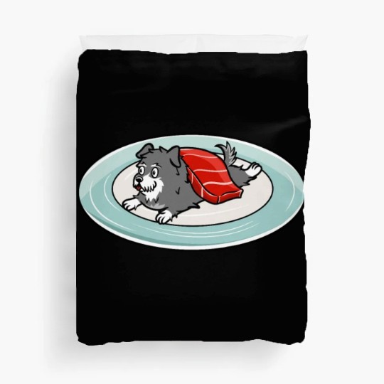 Schnauzer Nigiri Sushi Duvet Covers