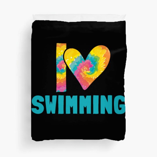 I Love Swimming Swimmer Swim Duvet Covers