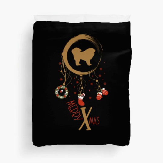 dog dreamcatcher Christmas Tibetan Mastiff Duvet Covers