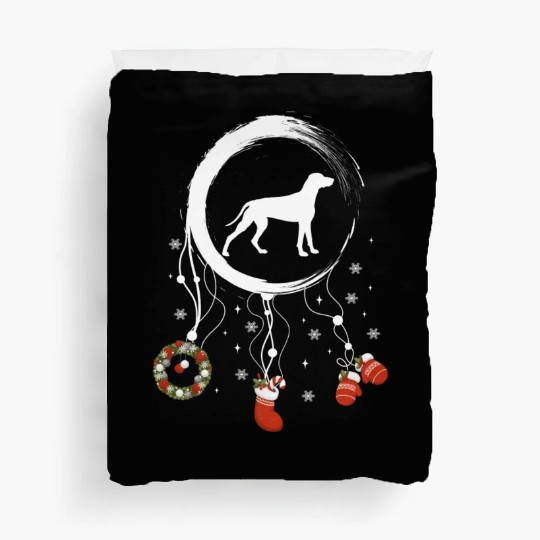 dog dreamcatcher Christmas Weimaraner Duvet Covers