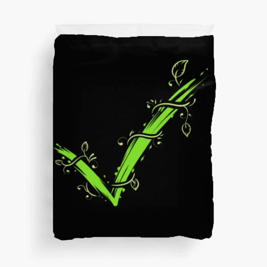 Green Hook For Yes To Vegetarianism And Veganism Duvet Covers