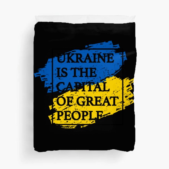 Ukraine is the capital of great people Flag Box Duvet Covers