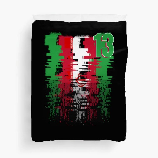 Iran Soccer team Jerseys Iran team 2022 number 13 Duvet Covers