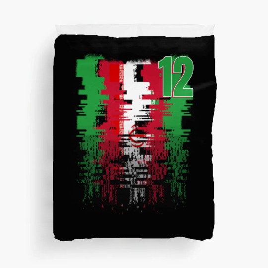 Iran Soccer team Jerseys Iran team 2022 number 12 Duvet Covers