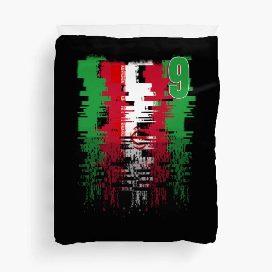 Iran Soccer team Jerseys Iran team 2022 number 9 Duvet Covers
