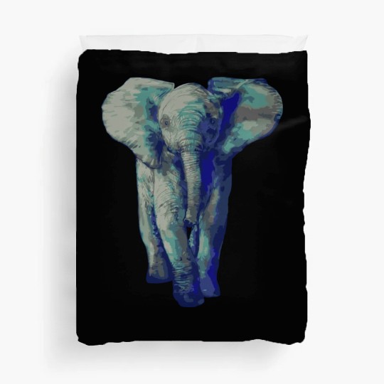 Cute Baby Elephant Art Save The Elephants Duvet Covers