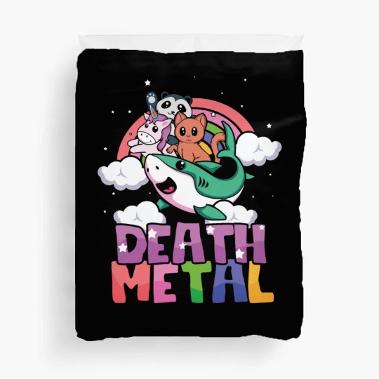 Shark Unicorn Panda Cat Love Metal Music Rock Duvet Covers