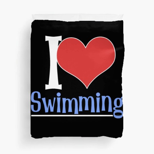 I Love Swimming Swimmer Swim Duvet Covers
