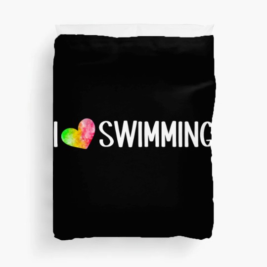 I Love Swimming Swimmer Swim Duvet Covers