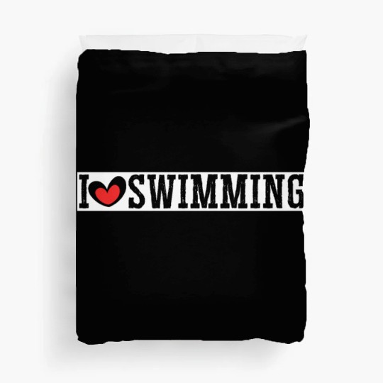 I Love Swimming Swimmer Swim Duvet Covers