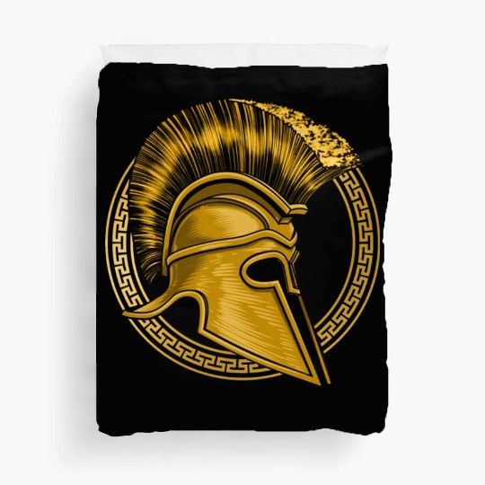 Gold Gladiator Sparta Greek Gym Workout Duvet Covers