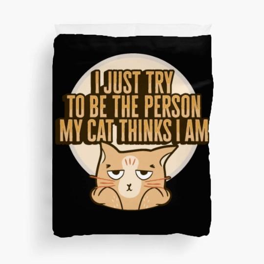 Cat Meme Design for a Cat Lady or Cat Mom Duvet Covers