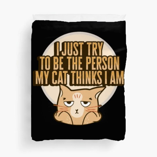 Cat Meme Design for a Cat Lady or Cat Mom Duvet Covers