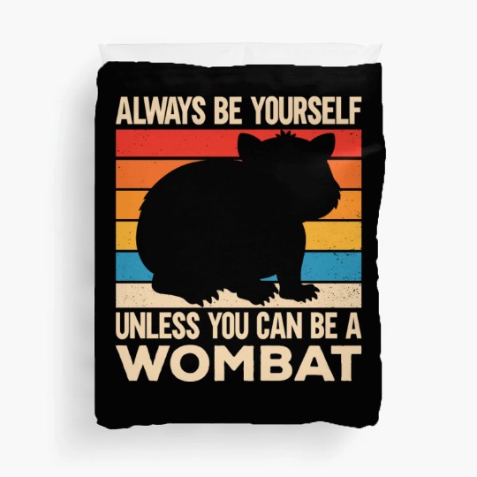 Native Australian Animal Lovers Cute Wombat Duvet Covers