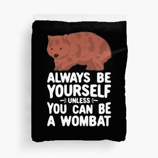 Native Australian Animal Lovers Cute Wombat Duvet Covers