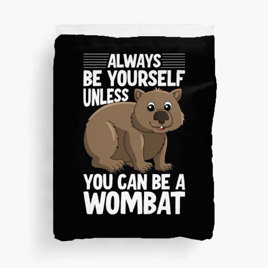 Native Australian Animal Lovers Cute Wombat Duvet Covers