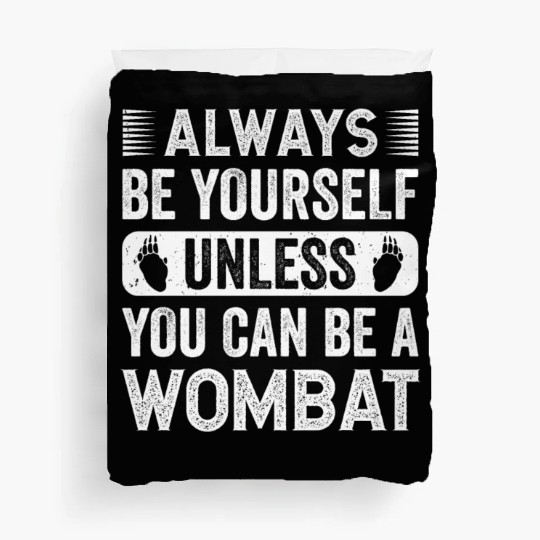 Native Australian Animal Lovers Cute Wombat Duvet Covers