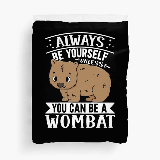 Native Australian Animal Lovers Cute Wombat Duvet Covers