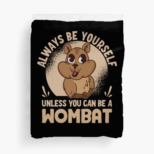 Native Australian Animal Lovers Cute Wombat Duvet Covers