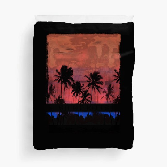 Saint Kitts Caribbean Vacation Souvenir Beach Duvet Covers