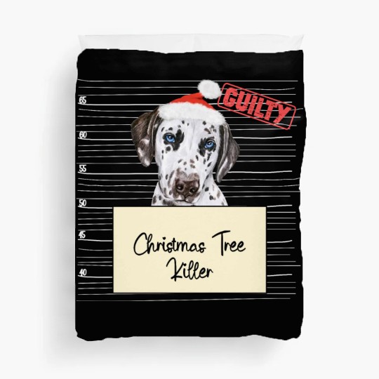 Dalmatian christmas funny prison Duvet Covers