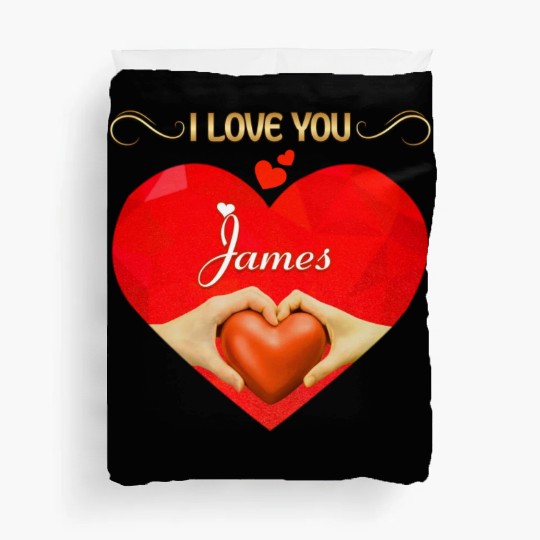 I love you James Duvet Covers