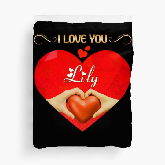 I love you Lily Duvet Covers