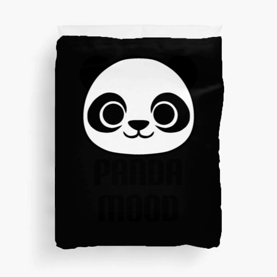 Panda Mood : Cute Panda Illustration Duvet Covers