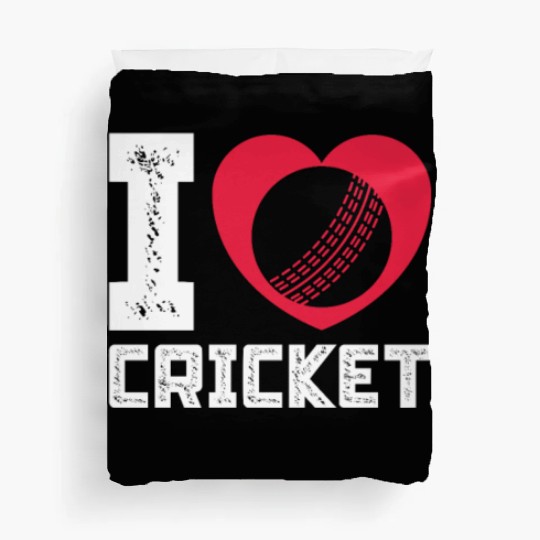 I Love Heart Cricket Duvet Covers